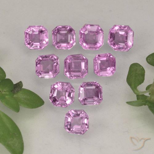 Light Pink Sapphire Gem - 0.1ct Octagon Step Cut (ID: 464206)
