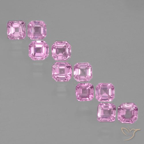 Light Pink Sapphire Gem - 0.2ct Octagon Step Cut (ID: 465209)