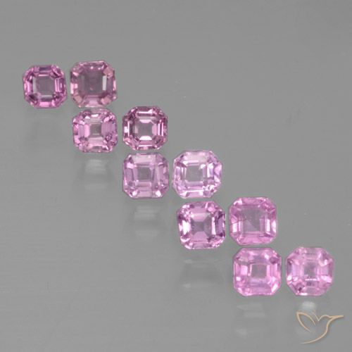 1.54 ct Loose Pink Sapphire, 2.8 x 2.8 mm Octagon Cut From Tanzania, Photo A