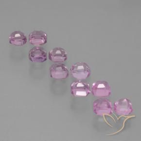 Sapphire Gemstones in 2.8 x 2.8 mm Size for Sale, Sapphire Stones in Very Light Royal Purple Pink Color
