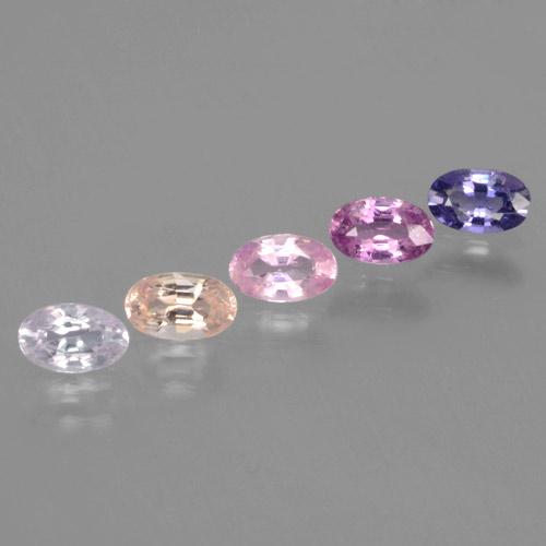 Multicolor Sapphire Gem - 0.3ct Oval Facet (ID: 465571)
