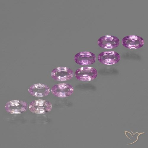2.47 ctw Purple Sapphire Gemstones, Sapphire Gems in Oval Facet Shape for Sale.