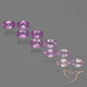 2.47 ctw Purple Sapphire Stones, Natural Sapphire in Oval Facet Shape for Sale