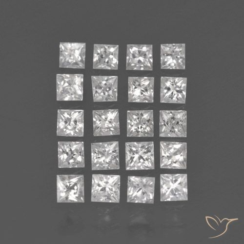 1.42ctw Natural White Sapphire, Square, VS