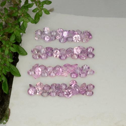 Lavender Pink Sapphire Gem - 0.1ct Diamond-Cut (ID: 466749)