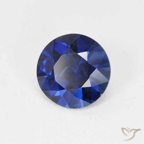 0.58 ct Blue Sapphire Stone, Natural Sapphire in Diamond-Cut Shape for Sale
