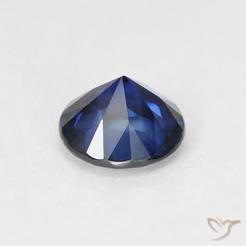 Sapphire Gemstone in 5 mm (calibrated) Size for Sale, Sapphire Stone in Twilight Blue Color
