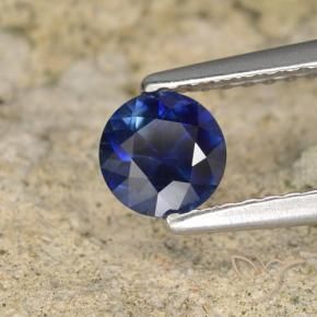 0.53 ct Blue Sapphire Stone, Natural Sapphire in Diamond-Cut Shape for Sale