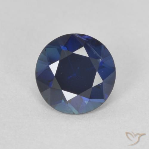 0.51ct Natural Twilight Blue Sapphire, Round, VVS-VS