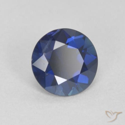 0.51 ct Blue Sapphire Stone, Natural Sapphire in Diamond-Cut Shape for Sale