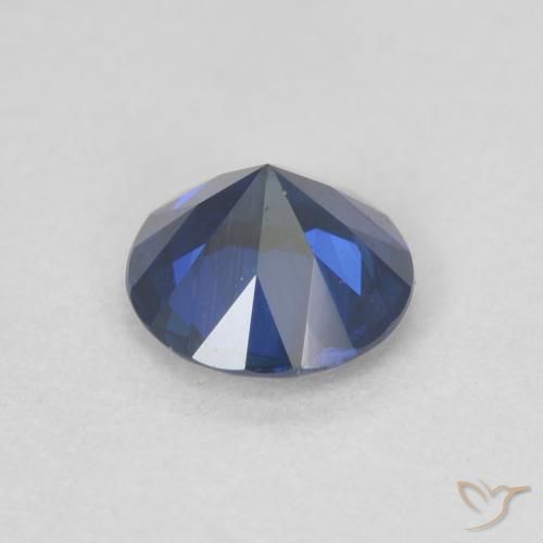 Sapphire Gemstone in 5 mm (calibrated) Size for Sale, Sapphire Stone in Twilight Blue Color