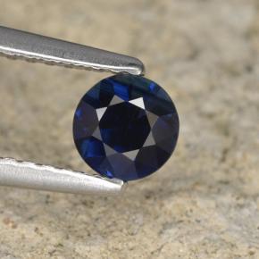 Navy Blue Sapphire Gem - 0.5ct Diamond-Cut (ID: 467284)