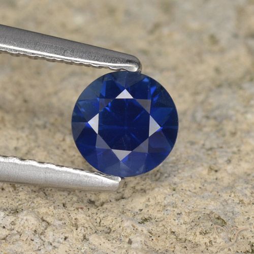 0.54ct Natural Dark Blue Sapphire, Round, VVS-VS