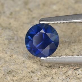 0.54 ct Blue Sapphire Stone, Natural Sapphire in Diamond-Cut Shape for Sale