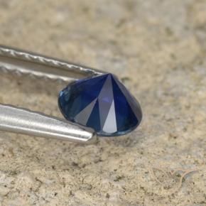 Sapphire Gemstone in 5 mm (calibrated) Size for Sale, Sapphire Stone in Dark Blue Color