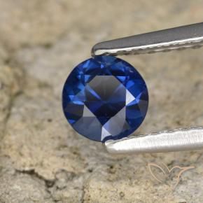 0.58 ct Blue Sapphire Stone, Natural Sapphire in Diamond-Cut Shape for Sale