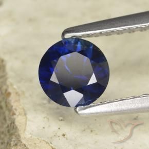 0.60 ct Blue Sapphire Stone, Natural Sapphire in Diamond-Cut Shape for Sale