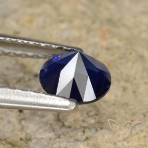 Sapphire Gemstone in 5 mm (calibrated) Size for Sale, Sapphire Stone in Dark Blue Color