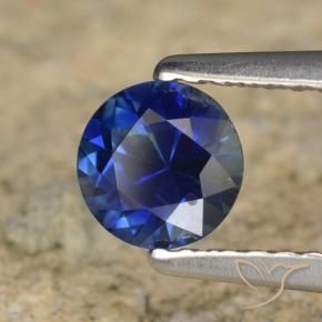 0.60 ct Blue Sapphire Stone, Natural Sapphire in Diamond-Cut Shape for Sale