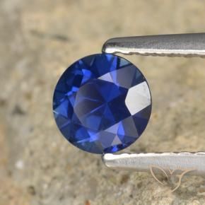 0.61 ct Blue Sapphire Stone, Natural Sapphire in Diamond-Cut Shape for Sale