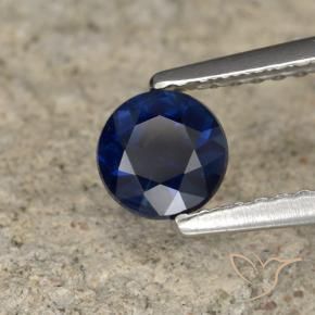 0.65 ct Blue Sapphire Stone, Natural Sapphire in Diamond-Cut Shape for Sale