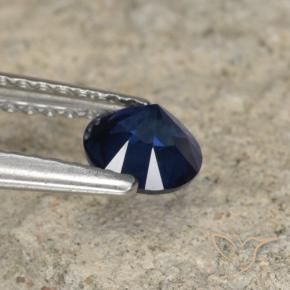 Sapphire Gemstone in 5 mm (calibrated) Size for Sale, Sapphire Stone in Navy Blue Color