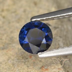 0.57 ct Blue Sapphire Stone, Natural Sapphire in Diamond-Cut Shape for Sale