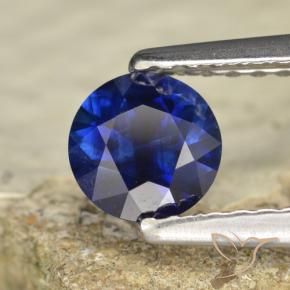0.60 ct Blue Sapphire Stone, Natural Sapphire in Diamond-Cut Shape for Sale