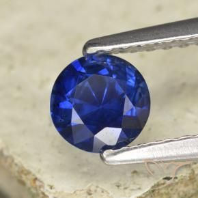 0.57 ct Blue Sapphire Stone, Natural Sapphire in Diamond-Cut Shape for Sale