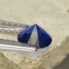 Sapphire Gemstone in 5 mm (calibrated) Size for Sale, Sapphire Stone in Twilight Blue Color