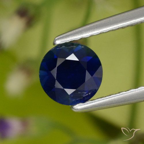 0.77ct Natural Twilight Blue Sapphire, Round, VVS-VS