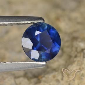 0.67 ct Blue Sapphire Stone, Natural Sapphire in Diamond-Cut Shape for Sale