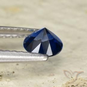 Sapphire Gemstone in 5 mm (calibrated) Size for Sale, Sapphire Stone in Dark Blue Color