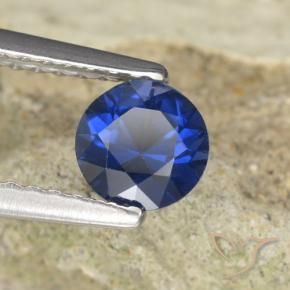 0.62 ct Blue Sapphire Stone, Natural Sapphire in Diamond-Cut Shape for Sale