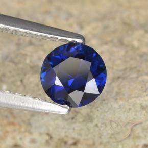 0.68 ct Blue Sapphire Stone, Natural Sapphire in Diamond-Cut Shape for Sale