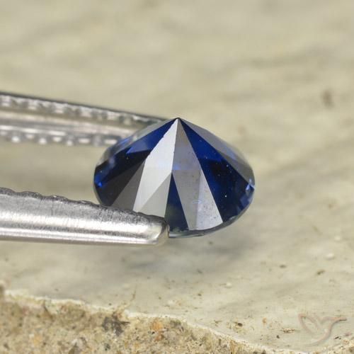 Sapphire Gemstone in 5 mm (calibrated) Size for Sale, Sapphire Stone in Twilight Blue Color