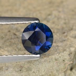0.63 ct Blue Sapphire Stone, Natural Sapphire in Diamond-Cut Shape for Sale