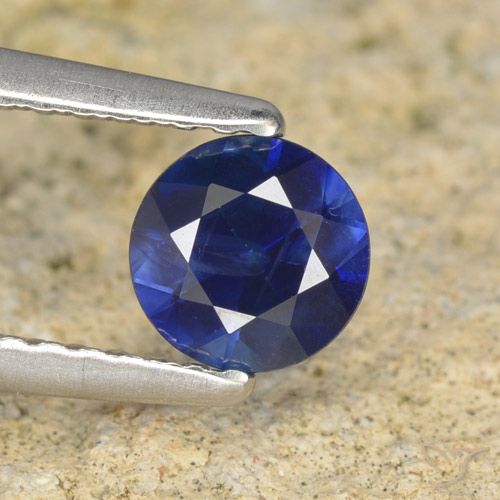 5,1mm runder blauer Saphir aus Madagaskar, Gewicht 0,57 ct, 1 Stück Saphir - Farbe: Dunkelblau, natürlicher Edelstein in VS Reinheit, Mohs-Härte von 9 Geeignet für den täglichen Gebrauch im Schmuck, Symbolisiert Überfluss und Wohlstand, Photo A