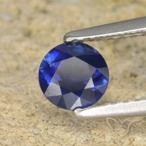 0.57 ct Blue Sapphire Stone, Natural Sapphire in Diamond-Cut Shape for Sale
