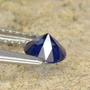 Sapphire Gemstone in 5 mm (calibrated) Size for Sale, Sapphire Stone in Dark Blue Color