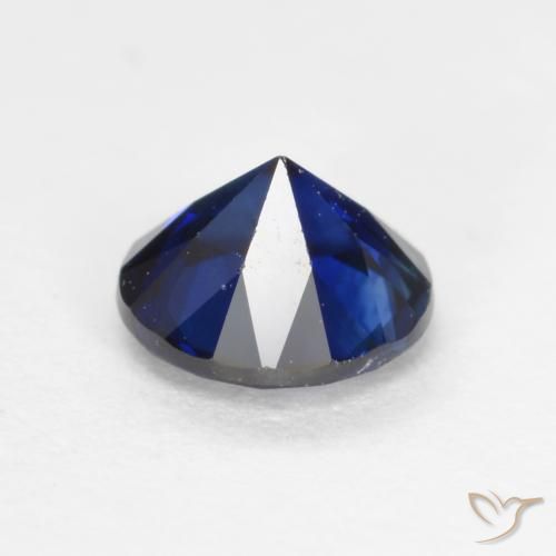 Sapphire Gemstone in 5 mm (calibrated) Size for Sale, Sapphire Stone in Dark Blue Color