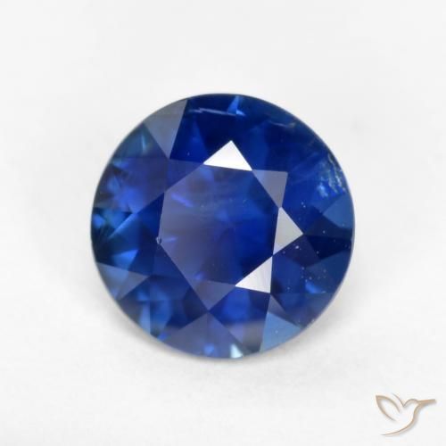 0.61 ct Blue Sapphire Stone, Natural Sapphire in Diamond-Cut Shape for Sale