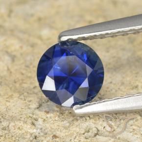 0.60 ct Blue Sapphire Stone, Natural Sapphire in Diamond-Cut Shape for Sale