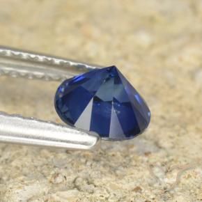 Sapphire Gemstone in 5 mm (calibrated) Size for Sale, Sapphire Stone in Twilight Blue Color