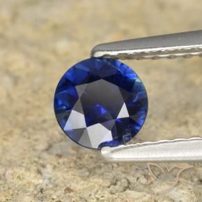 0.56 ct Blue Sapphire Stone, Natural Sapphire in Diamond-Cut Shape for Sale