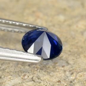 Sapphire Gemstone in 5 mm (calibrated) Size for Sale, Sapphire Stone in Navy Blue Color