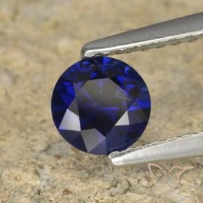 0.60 ct Blue Sapphire Stone, Natural Sapphire in Diamond-Cut Shape for Sale