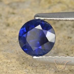 0.60 ct Blue Sapphire Stone, Natural Sapphire in Diamond-Cut Shape for Sale