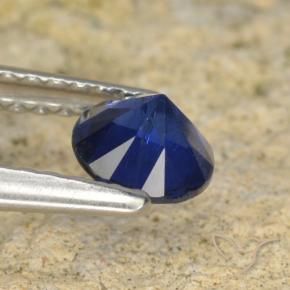 Sapphire Gemstone in 5 mm (calibrated) Size for Sale, Sapphire Stone in Navy Blue Color