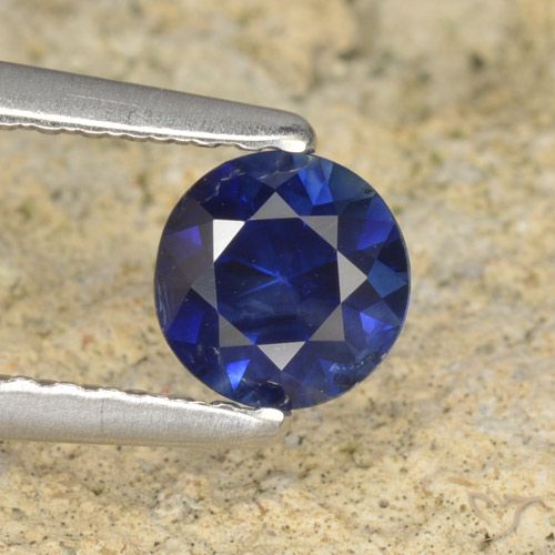 0,6 ct runder Saphir aus Madagaskar, Größe: 5mm, Reinheit: VS, Garantiert echter Edelstein, 1 Stück Saphir in Dämmerungsblau Farbe, Mohs-Härte von 9 Geeignet für den täglichen Gebrauch im Schmuck, Geburtsstein für September, Photo A